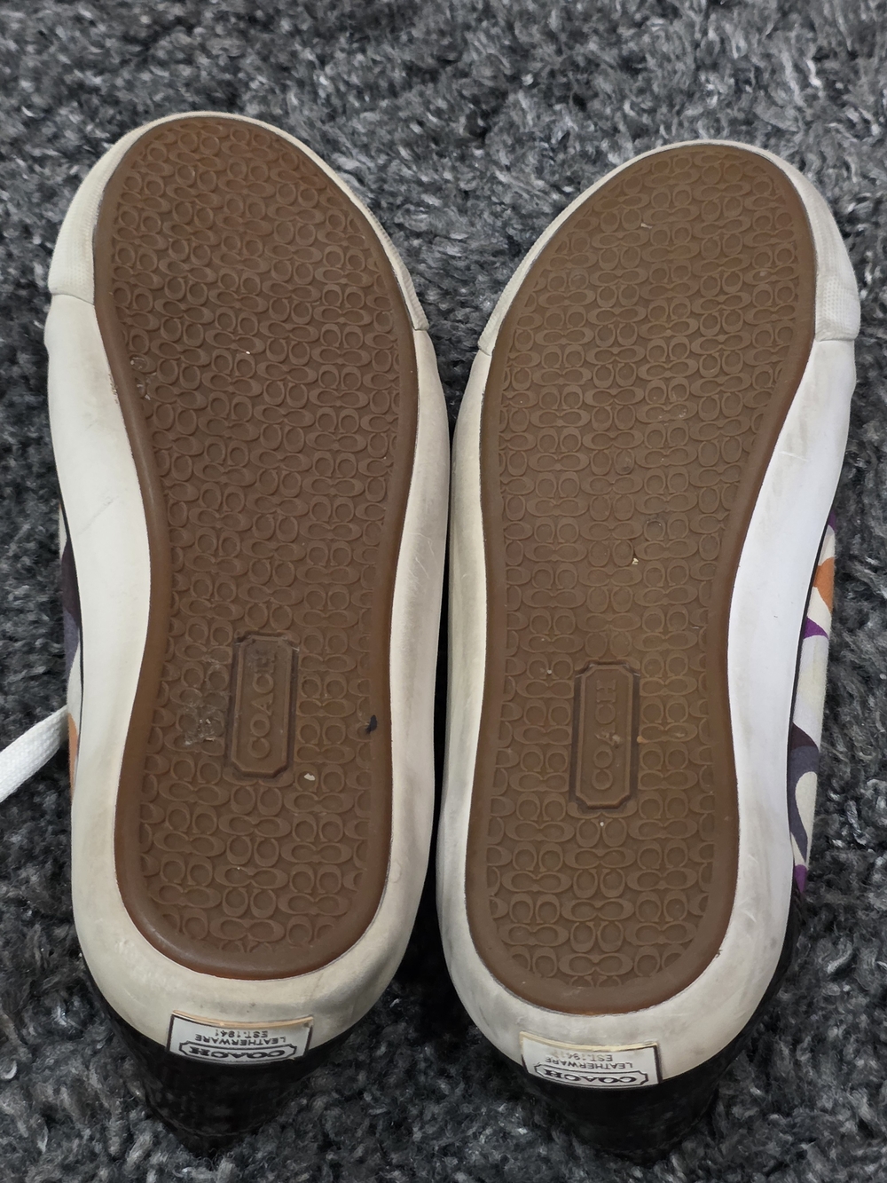 Coach Low-Top Sneakers in Purple, Orange, Brown, White - Picture 6 of 8